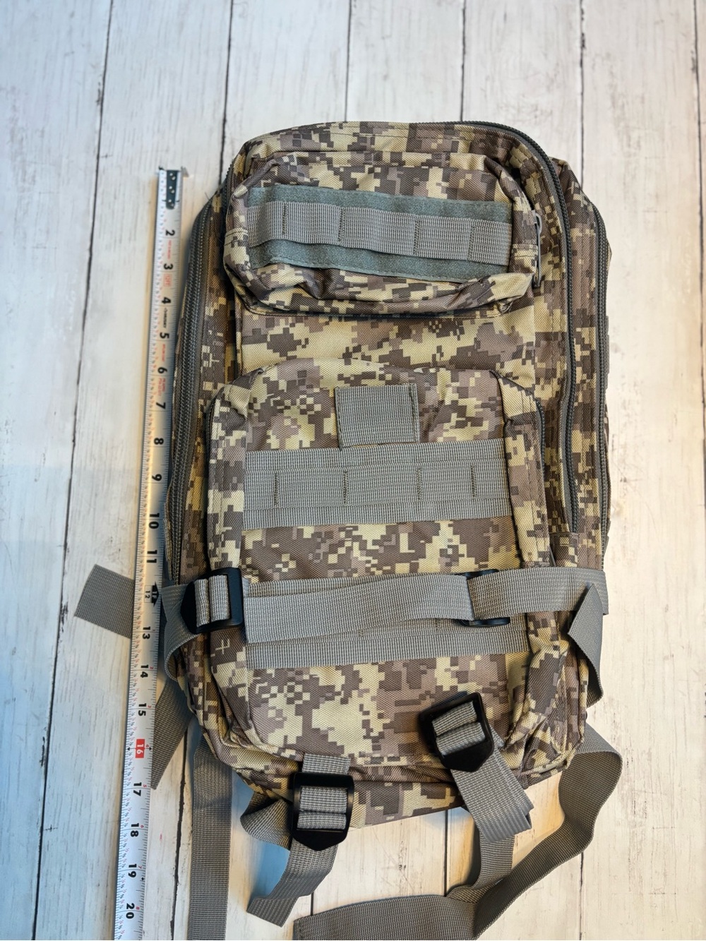 Men's Tactical Digital Camo Backpack - Sand/Beige